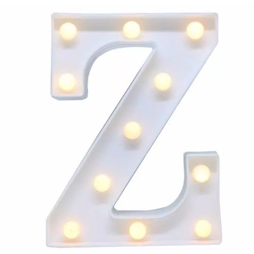 Luminária Decorativa Letra Luminosa Led 3D - Letra Z