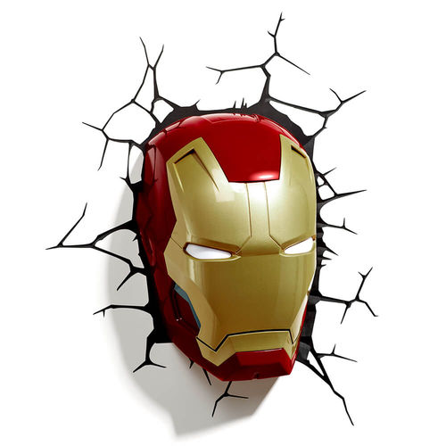 Luminária Homem de Ferro - Máscara - Marvel - 3d Light Fx