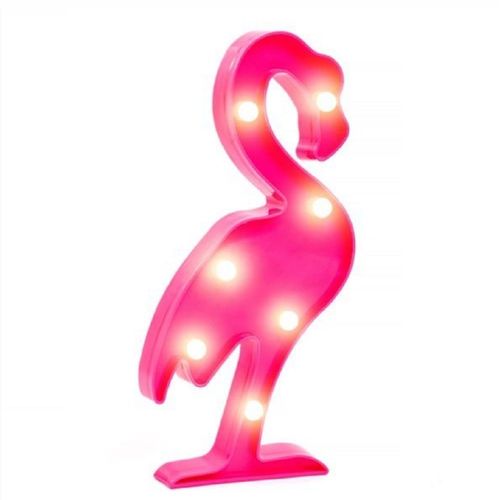Luminária Led Flamingo Rosa Abajur Decoração Enfeite Festa