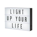 Luminária Led Light Box A4 + 96 Letras Números Ícones