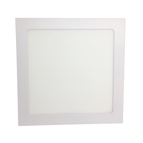 Luminária Led Painel Plafon Embutir 18W Quadrado 22X22cm Branco Frio