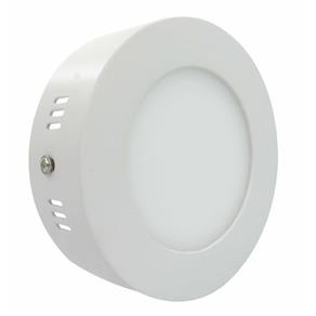 Luminária LED Redonda de Sobrepor 6W Bivolt Automático Luz Branca (branco Frio 6000K)