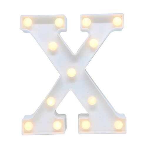 Luminária Letra X de Led Decorativa Luminoso Festa Decoração