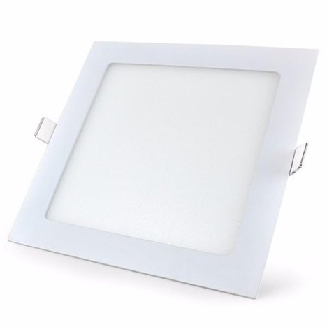 Luminária Plafon Led Embutir 6W Branco Frio Bivolt Quadrado 11 X 11 Cm