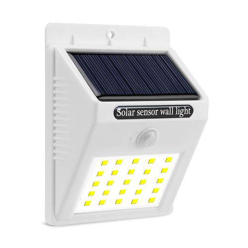 Luminária Solar 25 Leds Sensor de Presença e Movimento - Roya