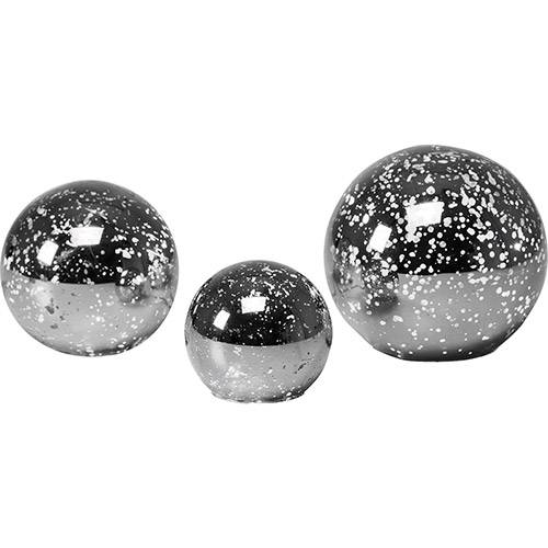 Luminárias Led Silver Dust - Conjunto de 3 Bolas - Christmas Traditions