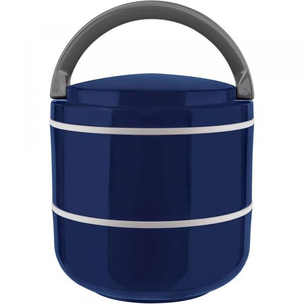 Lunch Box Marmita Microondas Dupla Azul 1,4L - Euro Home