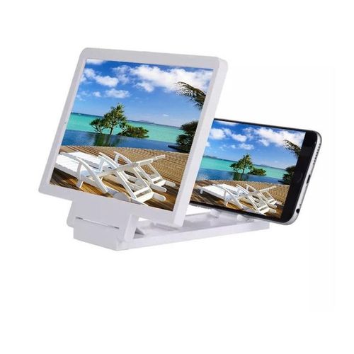 Lupa 3d Enlarged Screen para Celular - Branco