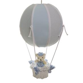 Lustre Balão Bolinha Urso Azul Quarto Bebê Infantil Menino