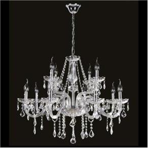 Lustre de Cristal para 12 Lâmpadas Maria Thereza Transparente - Arquitetizze - Bivolt