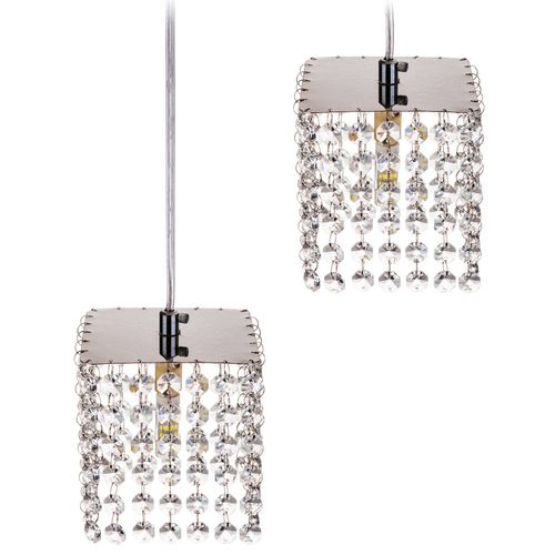 Lustre Pendente Duplo para Sala Cristal Legítimo