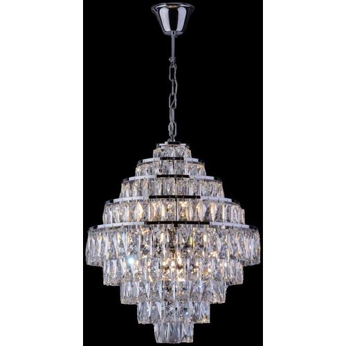 Tudo sobre 'Lustre Pendente Florença Belle em Aço e Cristal 45cm Cromado'