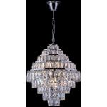 Lustre Pendente Florença Belle em Aço e Cristal 45cm Cromado