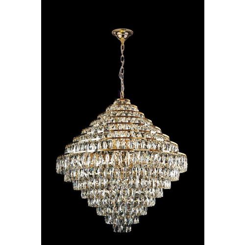 Lustre Pendente Florença Belle em Aço e Cristal 80cm Cromado