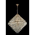 Lustre Pendente Florença Belle em Aço e Cristal 80cm Cromado