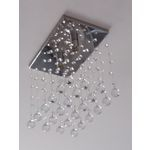 Lustre Plafon de Cristal Legítimo - Lavabo & Corredor & Hall - Ambientes Pequenos - Base 31x20 cm - Debby Artes