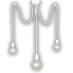 Lustre Thomas Edison com 3 Lâmpadas Pendente Branco