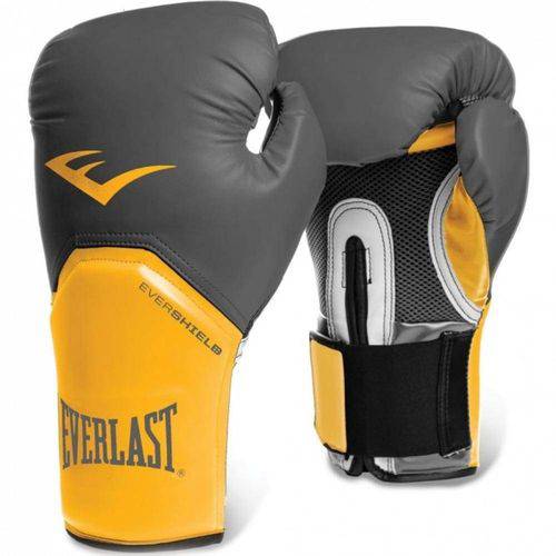 Luva Boxe Everlast Pro Style Elite Training 16 Oz Amarelo com Cinza