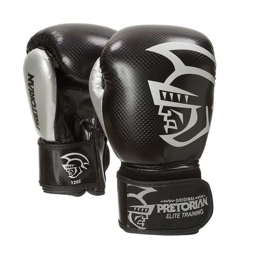 Tudo sobre 'Luva Boxe Muay Elite Training Preta/prata C/ Velcro Pretorian'