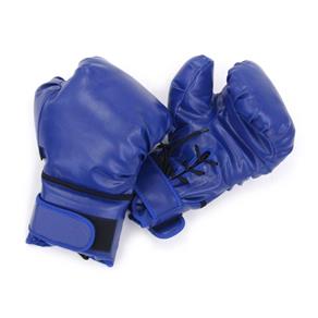 Luva de Boxe com Cadarço - 14oz Azul Par Polimet