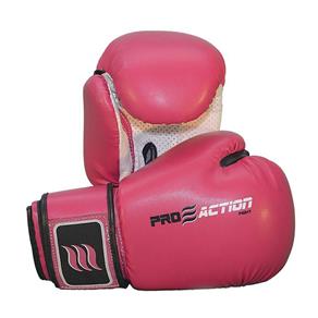 Luva de Boxe e Muai Thai Profissional Proaction Pink - 14oz - Pink