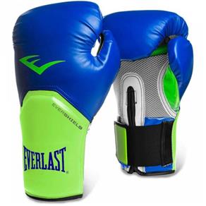 Luva de Boxe Everlast Pro Style Elite Azul/Verde - 14OZ