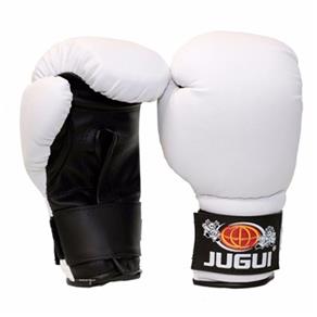 Luva de Boxe Muay Thai Combate 10 OZ Branco - Jugui