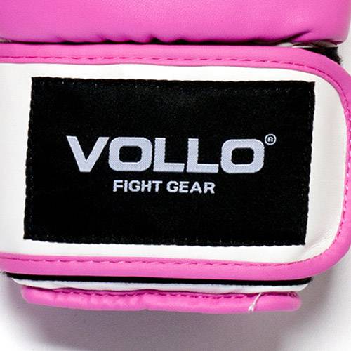 Luva de Boxe VFG Tamanho 14 Oz Rosa - Vollo