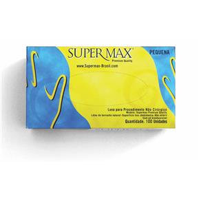 Luvas para Procedimentos Supermax Pequena com 100 Unidades