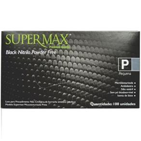 Luva de Procedimento Nitrílica Black Sem Pó G C/100 SUPERMAX