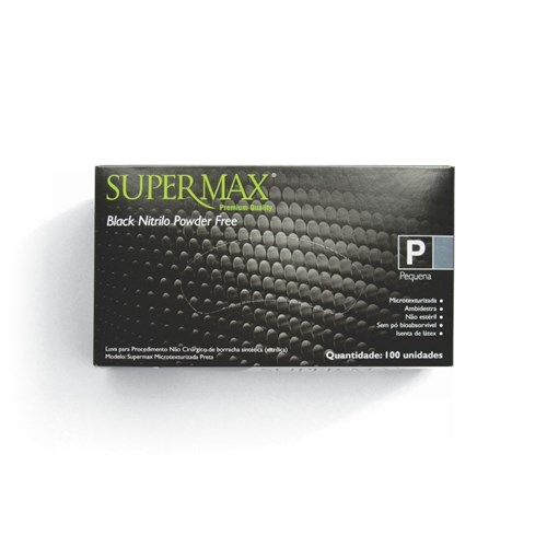 Luva de Procedimento Nitrilica Black | Supermax (P)