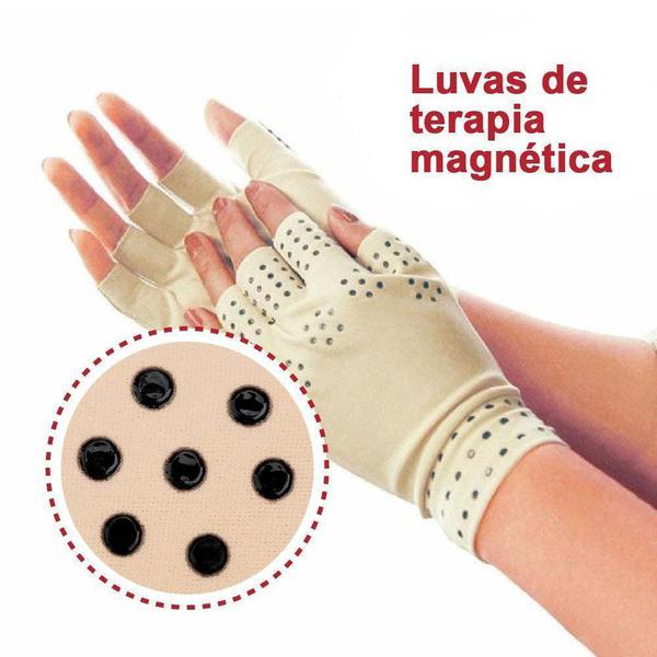 Luva Magnética de Compressão para Artrite Reumatismo Dor Nas Mãos - Mc