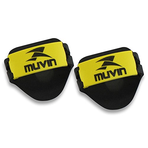 Luva Musculação em EVA - Muvin - 1 Unidade - Preto/amarelo