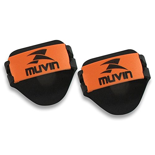 Luva Musculação em EVA - Muvin - 1 Unidade - Preto/laranja