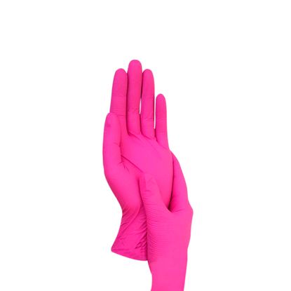 Luva Nitrílica Supermax Sem Pó Pink com 100 Un G