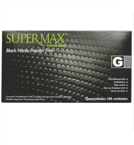 Luva Supermax Nitr. Black G