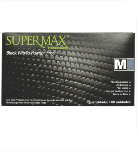 Luva Supermax Nitr. Black M