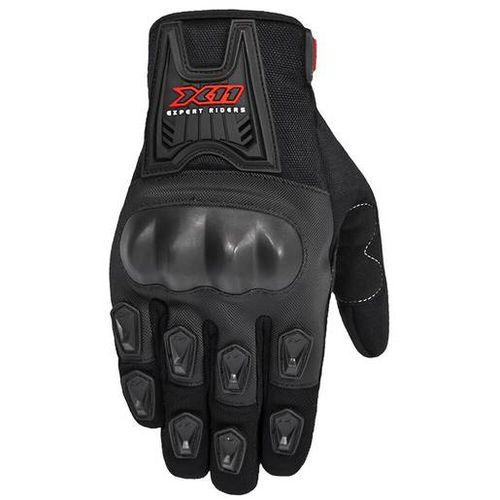 Luva X11 Blackout Vermelha com Proteção Motocross Trilha Bike Downhill Air Soft Touchscreen EPI