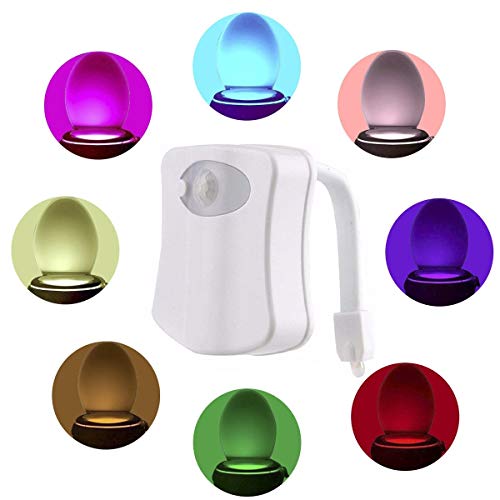 Luz Abajur Vaso Sanitario Lightbowl com Sensor e Led 8 Cores