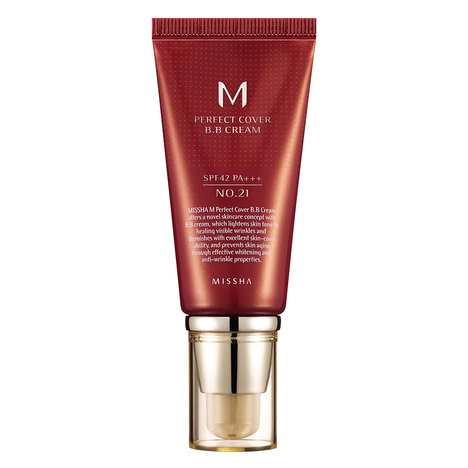 M Perfect Cover Bb Cream 50Ml Missha - Base Facial 21 - Light Beige