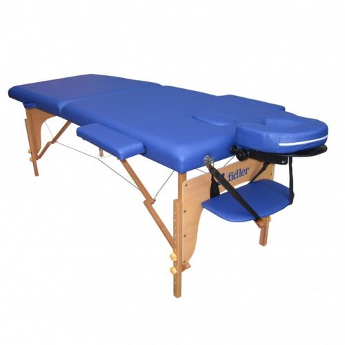 Maca Mesa de Massagem Dobrável Portátil Fidler Divã 2 Seções Azul