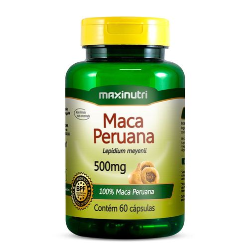 Maca Peruana 100% Pura 500mg - Maxinutri - 60 Cápsulas