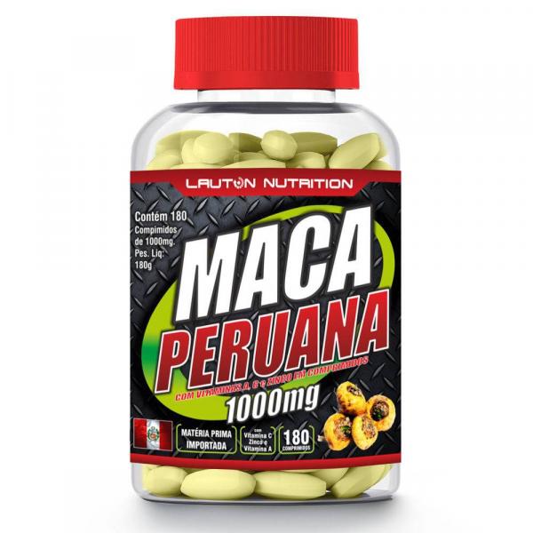 MACA PERUANA 1000mg - 180 Tabletes - ORIGINAL - ESTIMULANTE SEXUAL - Lauton Nutrition