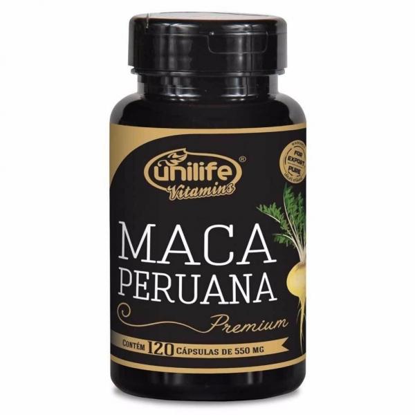 Maca Peruana Premium 100% Pura 550mg 120 Cáps - Unilife