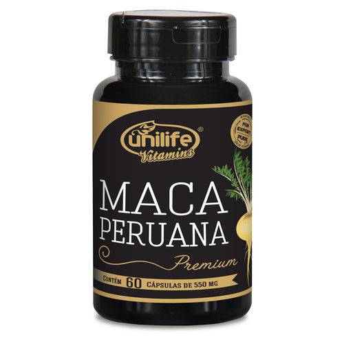 Maca Peruana Premium 100% Pura Unilife 60 Cápsulas