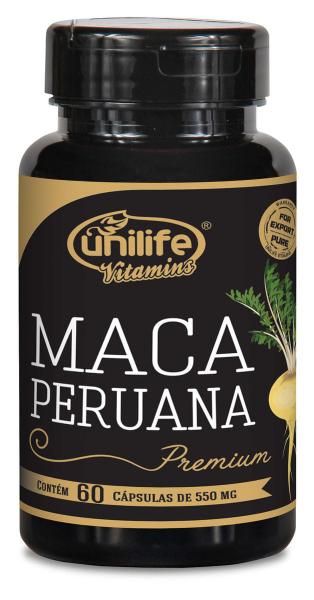 Maca Peruana Premium 100 Pura Unilife 60 Cápsulas