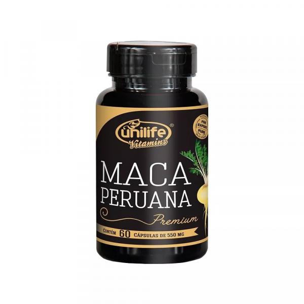 Maca Peruana Premium Pura 60 Cápsulas 550mg Unilife
