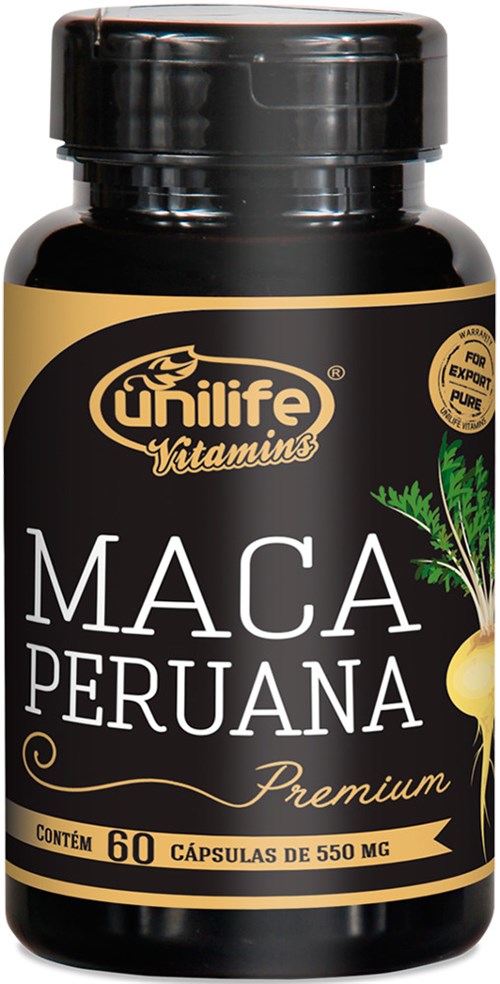 Maca Peruana Premium Pura Unilife 60 Capsulas 550mg