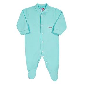 Macacão Pijama de Soft Azul Tip Top - Azul Turquesa - G