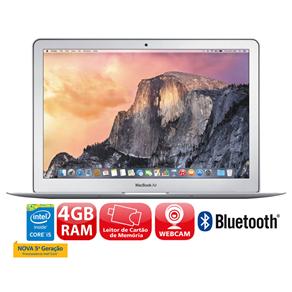 MacBook Air Apple MJVG2BZ/A com Intel® Core™ I5 Dual Core, 4GB, 256GB SSD, Leitor de Cartões, Wireless, Bluetooth, Webcam, LED 13.3" e OS X Yosemite